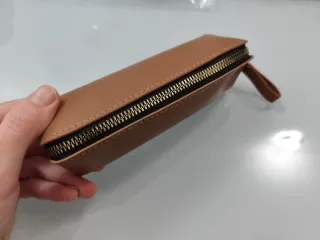 Astuccio porta matite/trucco in pelle