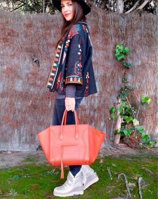 Bolso de piel en azul - estilo Phantom