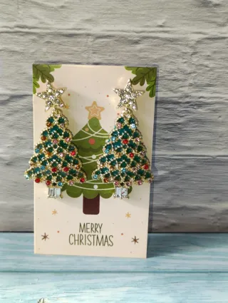 Pendientes Árbol de Navidad con Estrellas