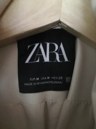 Cazadora Zara Beige Mujer Talla M