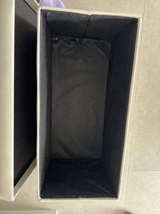 Baule per stoccaggio in pelle sintetica beige