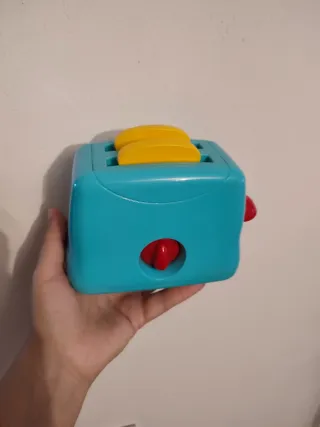 Torradeira Brinquedo Azul e Amarelo