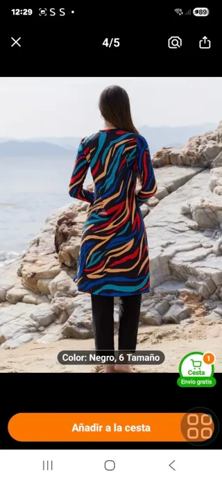 Burkini estampado multicolor talla S