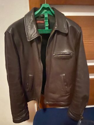 Chaqueta Armani de Piel Marrón