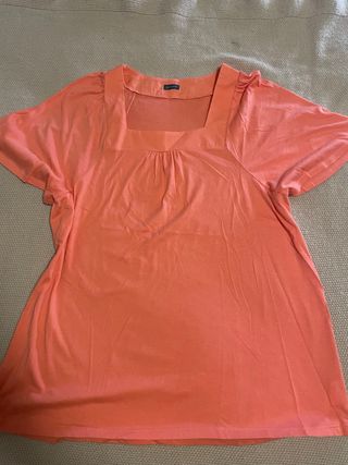 Camiseta de algodón Rosa coral