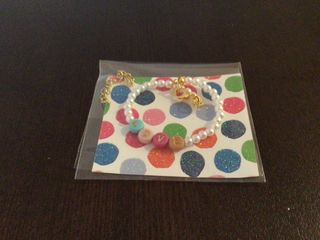 Pulsera perlas artesanal LOVE