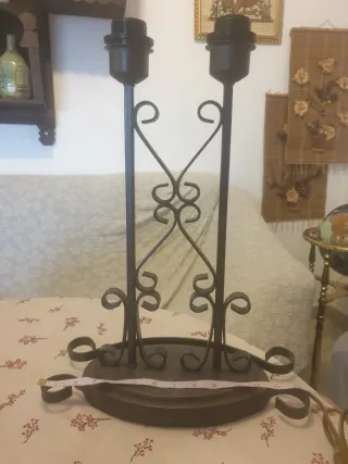 Soporte Lámpara Forja Metal