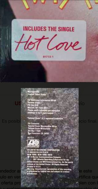 Vinilo Twisted Sister - Love Is For Suckers