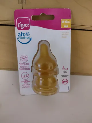 Tetinas Tigex Air Control 0-6m Látex