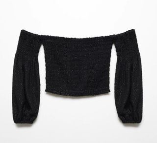 Blusa hombros descubiertos negra