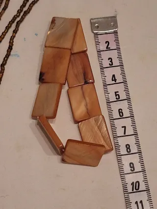 Conjunto collar, pendientes y pulsera de nacar