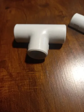 Lote de 3 uniones en forma de T para tubo de PVC