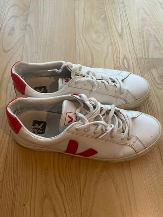 Zapatillas Veja Talla 44 Blancas y Rojas