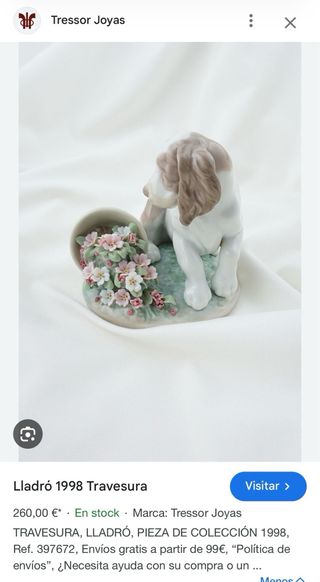 Perro con maceta Lladro