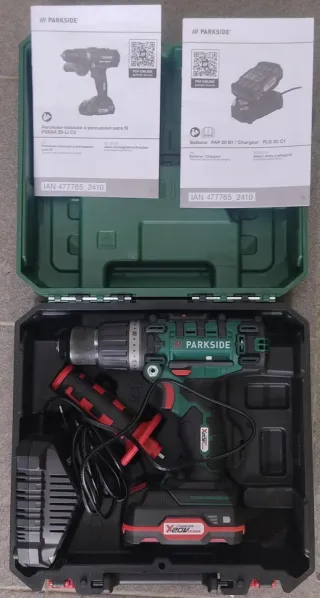 Pack aparafusadora Parkside 20v - novo