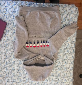 Felpa grigia con logo