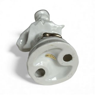 Statuetta Porcellana Uomo d'Epoca Dorata