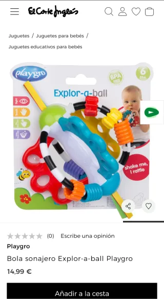 Sonajero para bebé multicolor