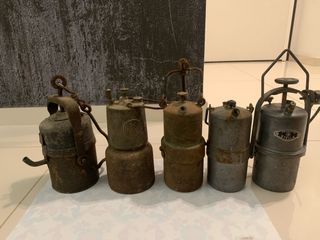 Lampade a carburo per minatori vintage