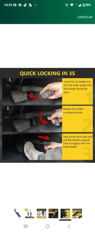 Candado Antirrobo Coche ARTAGO 871