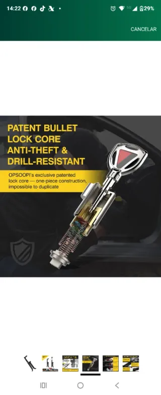 Candado Antirrobo Coche ARTAGO 871