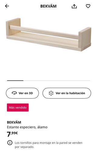 Estante de pared IKEA madera