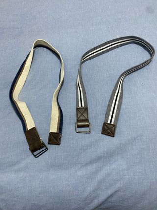 Cinture in tessuto con dettagli in pelle