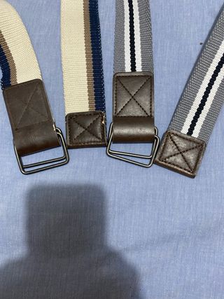 Cinture in tessuto con dettagli in pelle