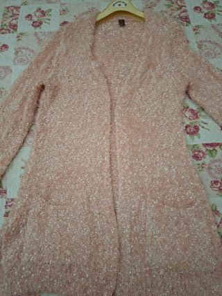 Cardigan bouclé rosa