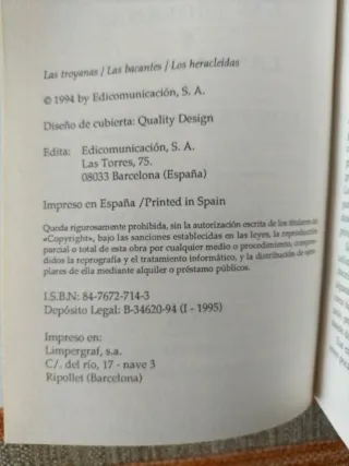 LAS TROYANAS * LAS BACANTES * LOS HERACL
