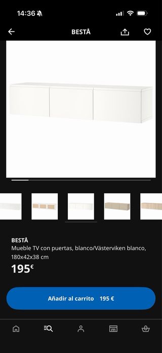 Mueble TV IKEA Blanco y Negro