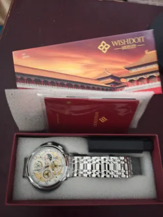 Reloj WISHDOIT Caballero Oro y Plata