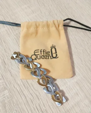 Pulsera Corazones Bicolor.