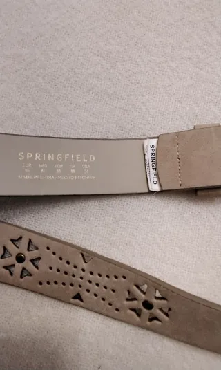 Cinturones Springfield Beige y Negro de mujer