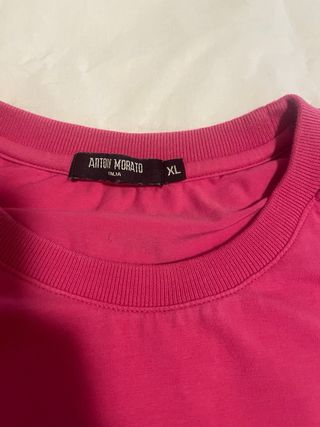 Camiseta fucsia de algodón Talla XL