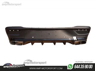 DIFUSOR TRASERO NEGRO CON COLAS CROMADAS PARA MERCEDES GLE C167