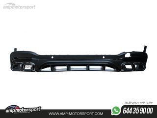 DIFUSOR TRASERO CON COLAS PARA MERCEDES GLC X253 NEGRO MATE 2019-
