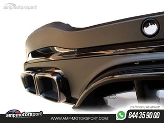 DIFUSOR TRASERO CON COLAS PARA MERCEDES GLC X253 NEGRO MATE 2019-
