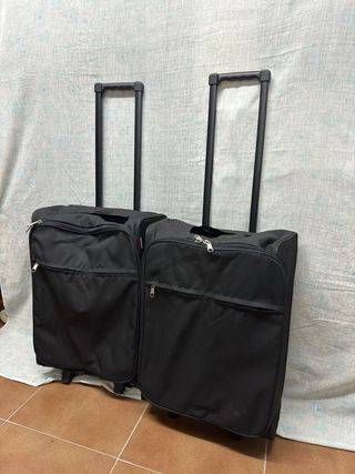 2 Trolleys negros con ruedas