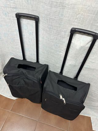 2 Trolleys negros con ruedas