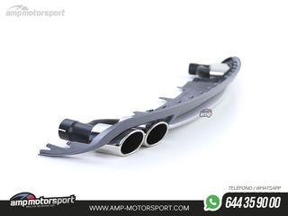 DIFUSOR TRASERO DOBLE IMPRIMADO CON COLAS PARA AUDI A4 B8 2007-2011