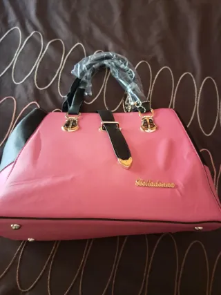 Bolso mujer rosa y negro