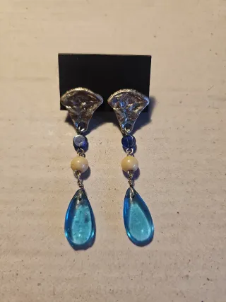 Pendientes Lola Casademunt Azul y Plata