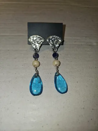 Pendientes Lola Casademunt Azul y Plata