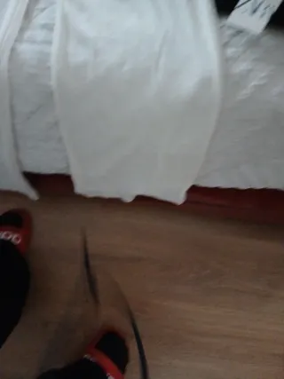 Pantalón de punto Mango blanco