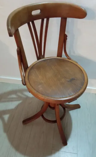 Sedia girevole antica stile Thonet 1930