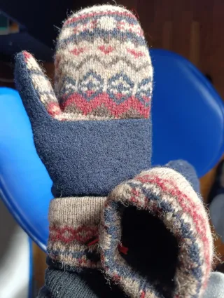 Guantes de lana Fair Isle Talla M/S