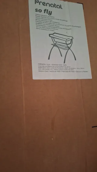 Cambiador de bebé plegable con bañera prenatal