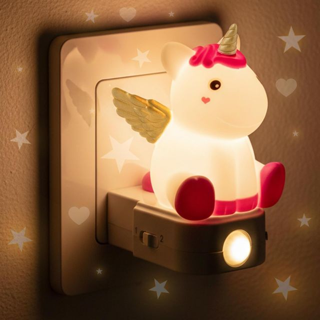 NUEVO - Luce Notturna Unicorno Infantile con Presa