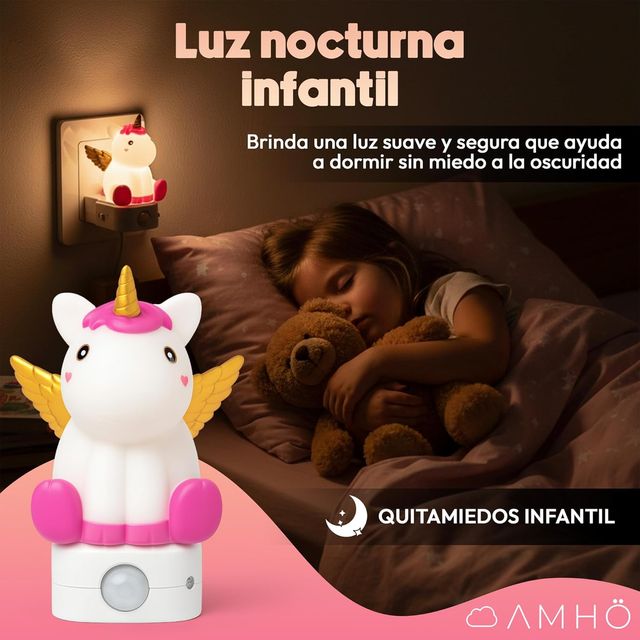 NUEVO - Luce Notturna Unicorno Infantile con Presa